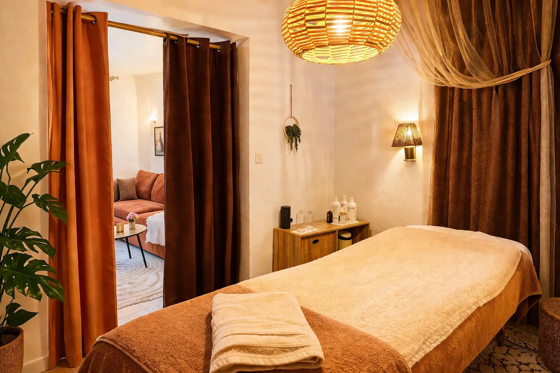 Cabinet de massage Un Temps pour Elle à Carcassonne — espace intime et chaleureux réservé aux femmes